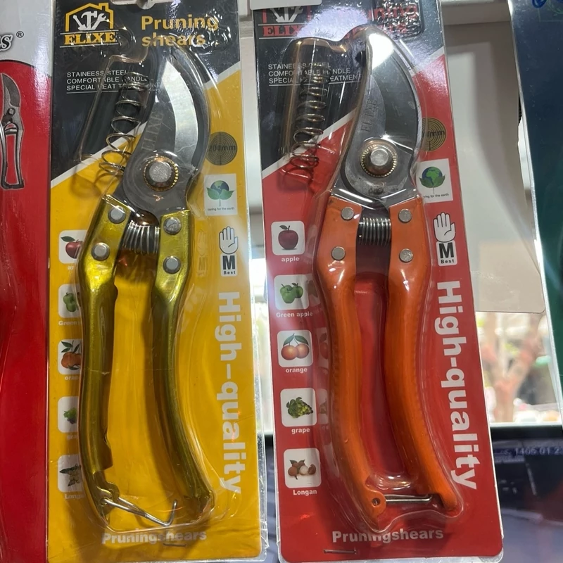 قیچی باغبانی دارای فنر اضافی حرفه ای فولادی مناسب هرس درخت بزرگ کوچک گل و گیاه